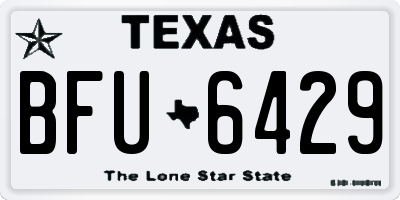 TX license plate BFU6429