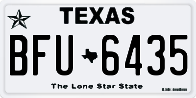 TX license plate BFU6435