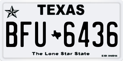 TX license plate BFU6436