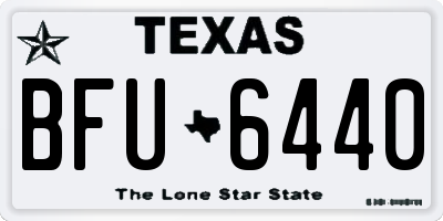 TX license plate BFU6440