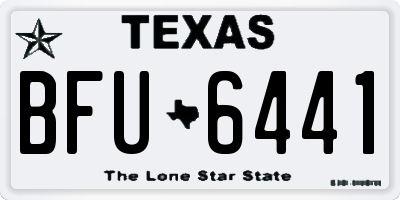 TX license plate BFU6441