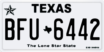 TX license plate BFU6442