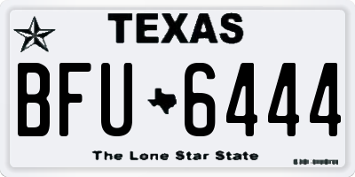 TX license plate BFU6444