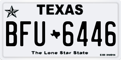 TX license plate BFU6446