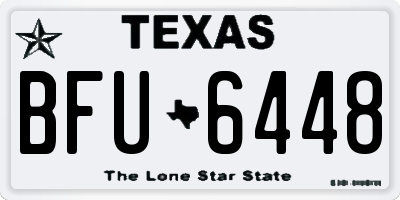 TX license plate BFU6448