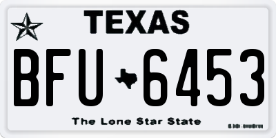 TX license plate BFU6453
