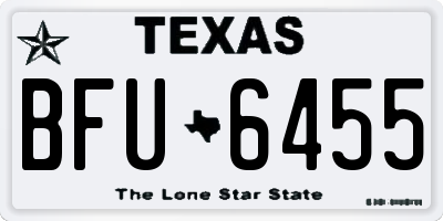 TX license plate BFU6455