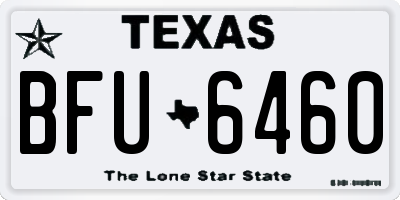 TX license plate BFU6460