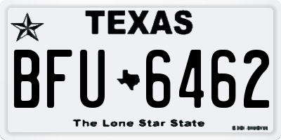 TX license plate BFU6462