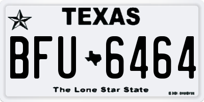 TX license plate BFU6464