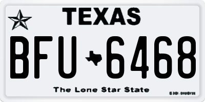 TX license plate BFU6468