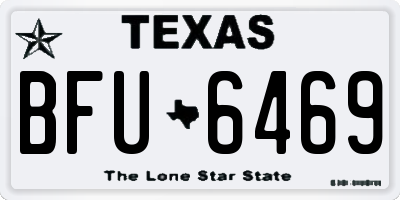 TX license plate BFU6469