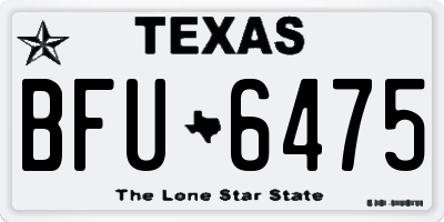 TX license plate BFU6475