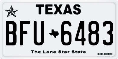 TX license plate BFU6483
