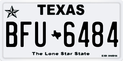 TX license plate BFU6484