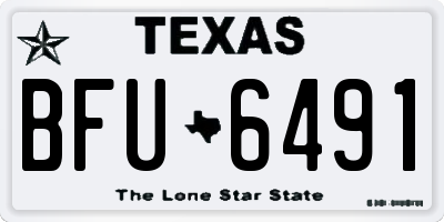 TX license plate BFU6491