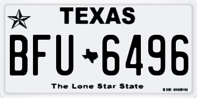 TX license plate BFU6496