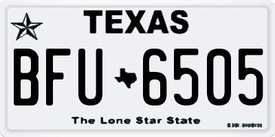TX license plate BFU6505