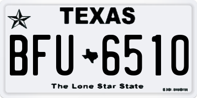 TX license plate BFU6510
