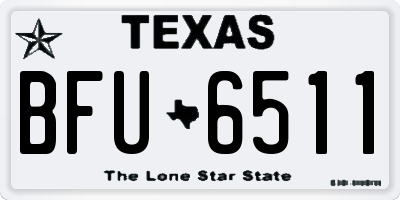 TX license plate BFU6511