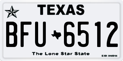 TX license plate BFU6512