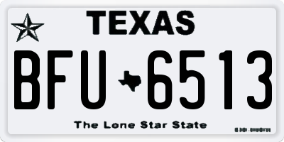 TX license plate BFU6513