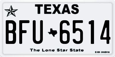 TX license plate BFU6514