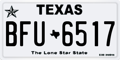 TX license plate BFU6517