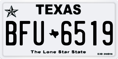 TX license plate BFU6519