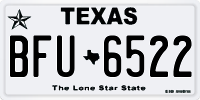 TX license plate BFU6522