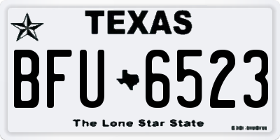 TX license plate BFU6523