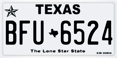 TX license plate BFU6524