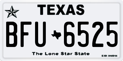TX license plate BFU6525