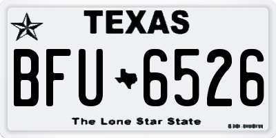 TX license plate BFU6526