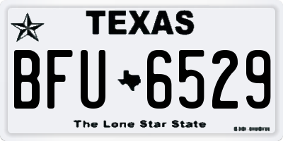 TX license plate BFU6529