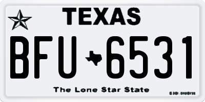 TX license plate BFU6531