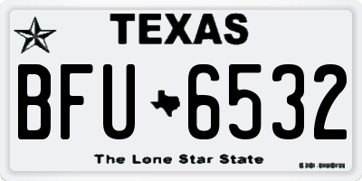 TX license plate BFU6532
