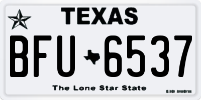 TX license plate BFU6537