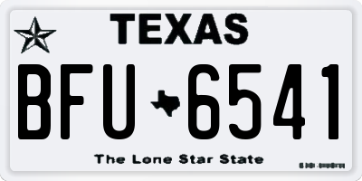TX license plate BFU6541