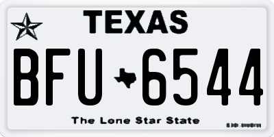 TX license plate BFU6544