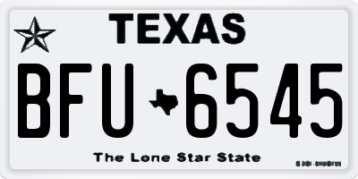 TX license plate BFU6545