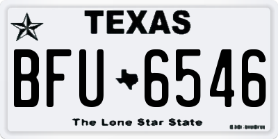 TX license plate BFU6546