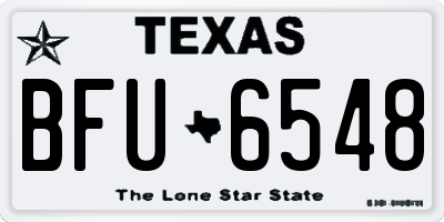 TX license plate BFU6548