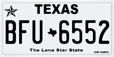 TX license plate BFU6552