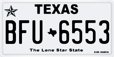 TX license plate BFU6553