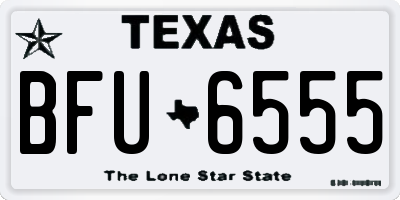 TX license plate BFU6555