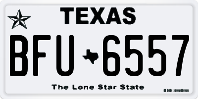 TX license plate BFU6557