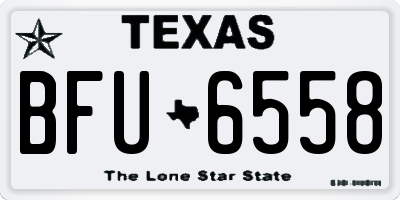 TX license plate BFU6558