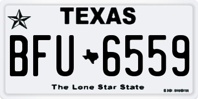TX license plate BFU6559
