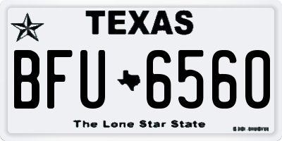 TX license plate BFU6560